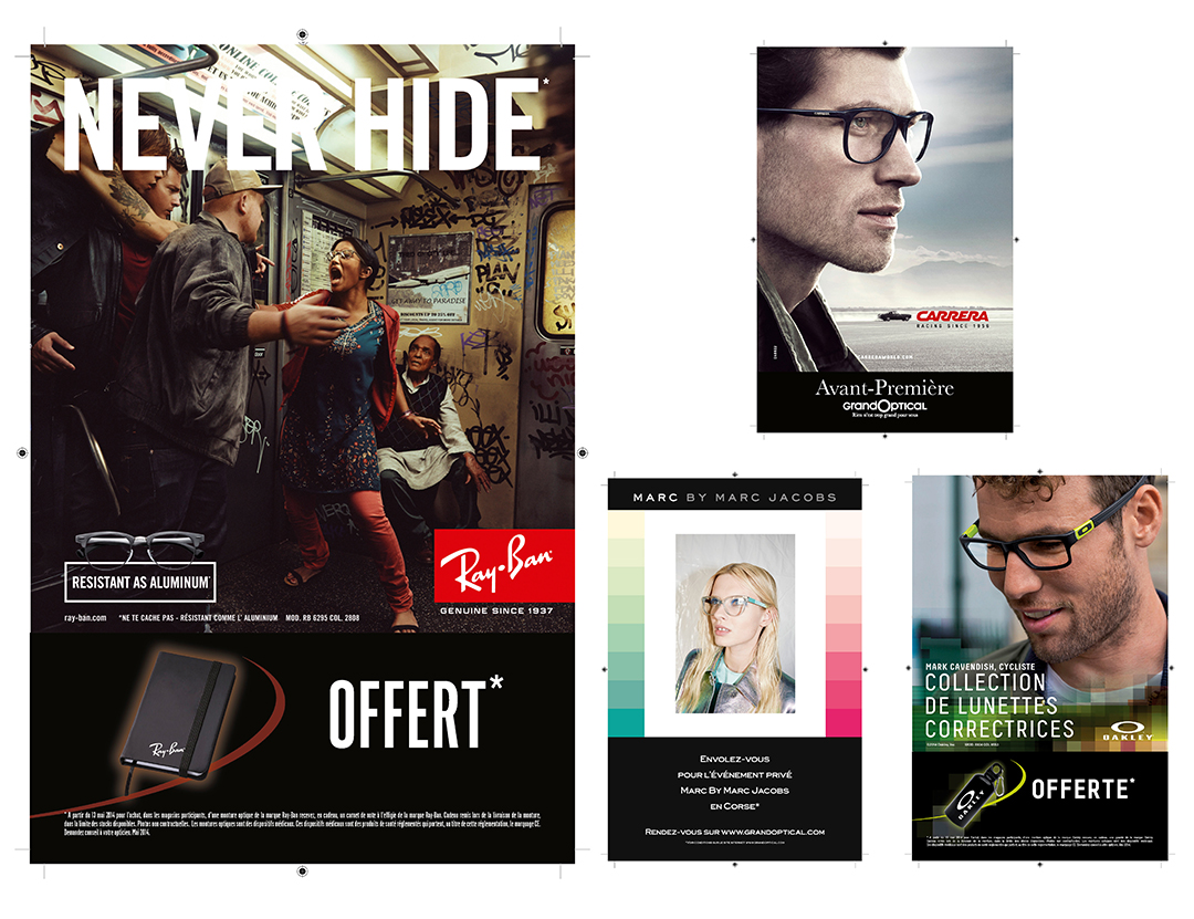 Campagne publicitaire des marques pour Grand Optical