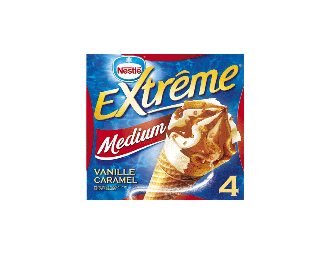 Test consommateur réalisation des glaces en retouche avec un cône glacé de base identique à la série